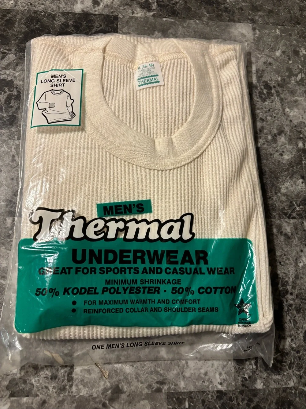 Men's Thermal Long Sleeve Undershirt - Cream